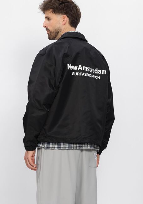 Zwarte NEW AMSTERDAM SURF ASSOCIATION Jack COACH JACKET - large