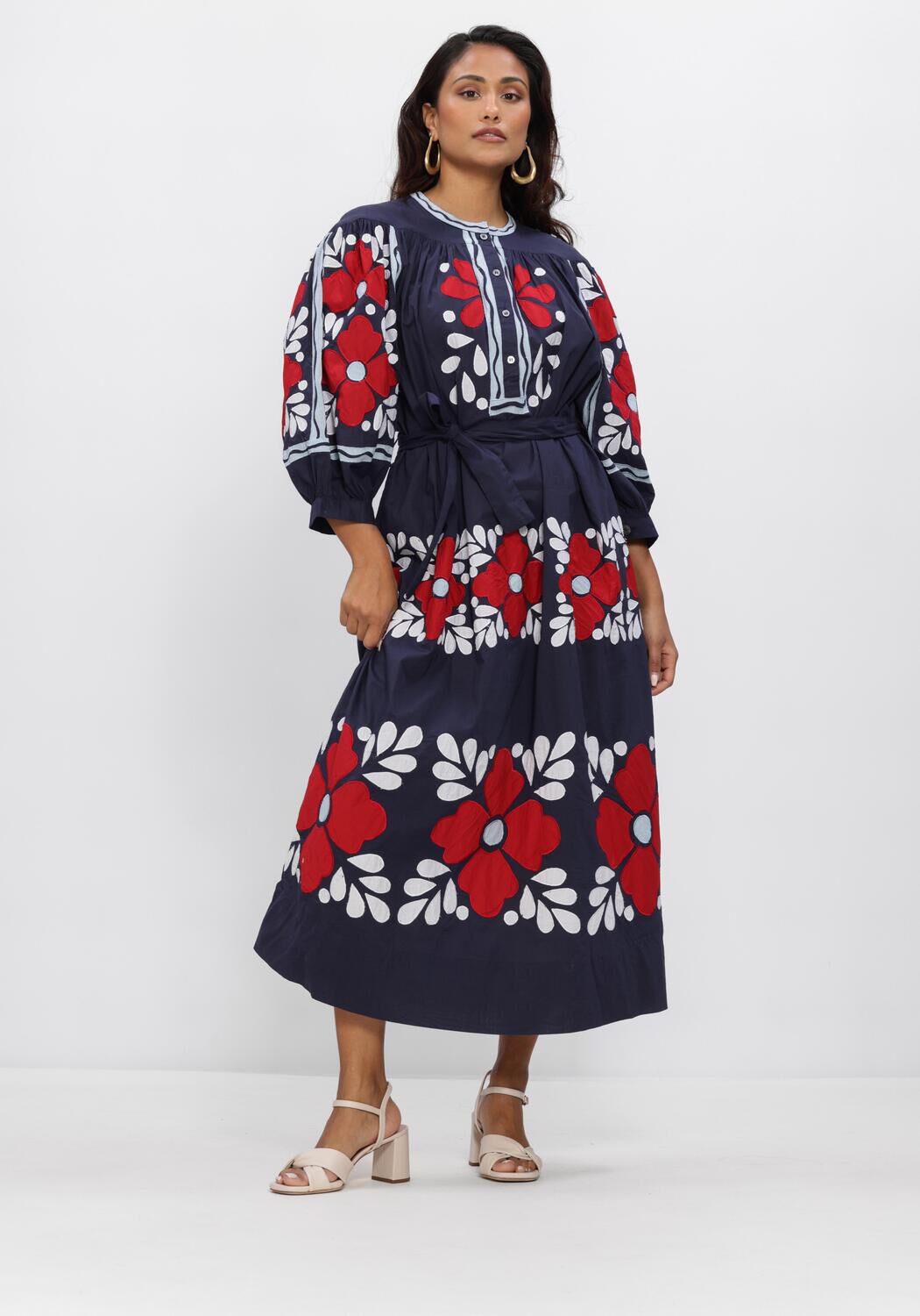 Antik Batik Antik Batik Midi Jurk Dames Oxo Dress