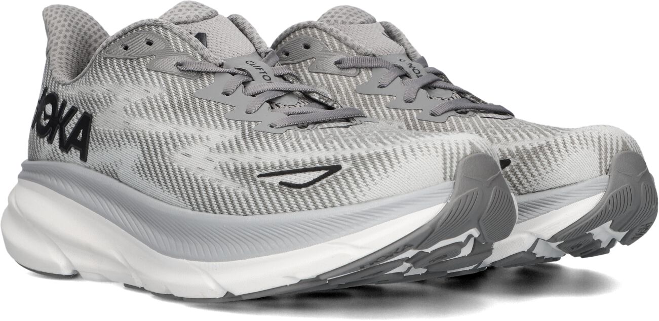 Hoka Lage Sneakers Dames Clifton 9, Maat: 47 1/3, Materiaal: Textiel, Kleur: Grijs