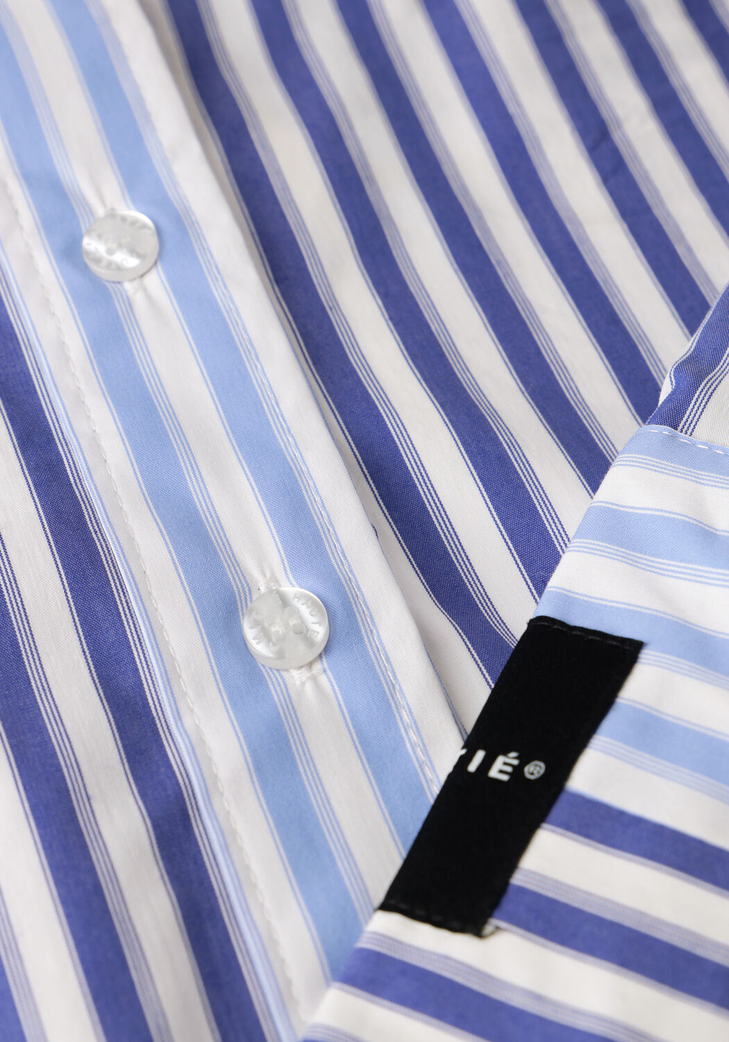 Blauwe HAUTE L'AMITI&Eacute; Blouses LARK MIX STRIPE SHIRT - large