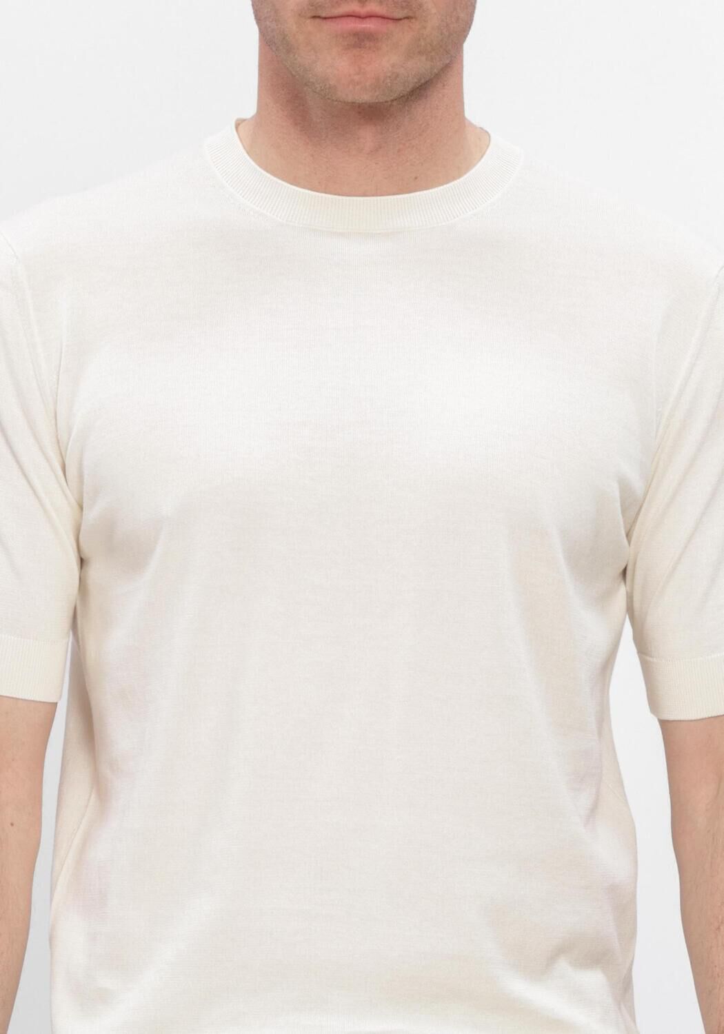 Ecru FILIPPO DE LAURENTIIS T-shirt G. COLLO MC - large