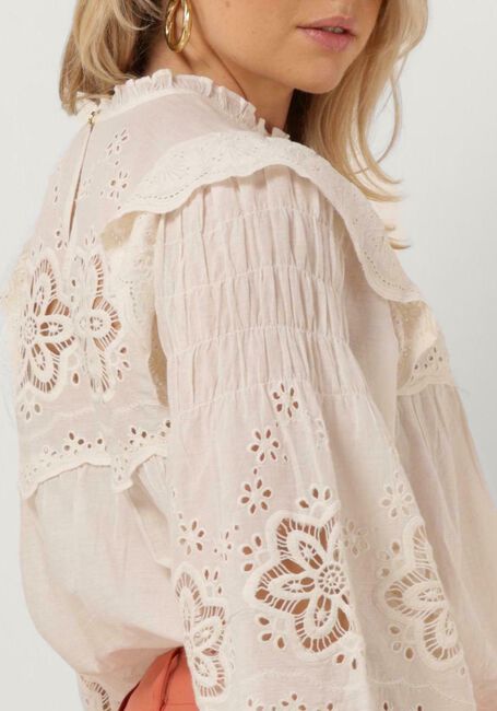 Witte SUMMUM Blouses BLOUSE COTTON VOILE EMBROIDERY - large