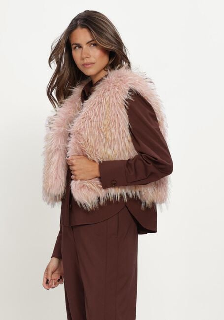 Roze LUISA CERANO Gilet BOHO-WESTE IN FELL-OPTIK - large