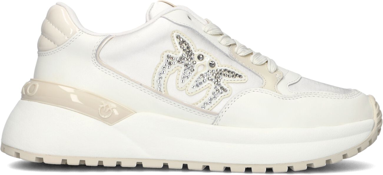 Pinko Lage Sneakers Dames Gem 07, Maat: 39, Materiaal: Leer, Kleur: Wit