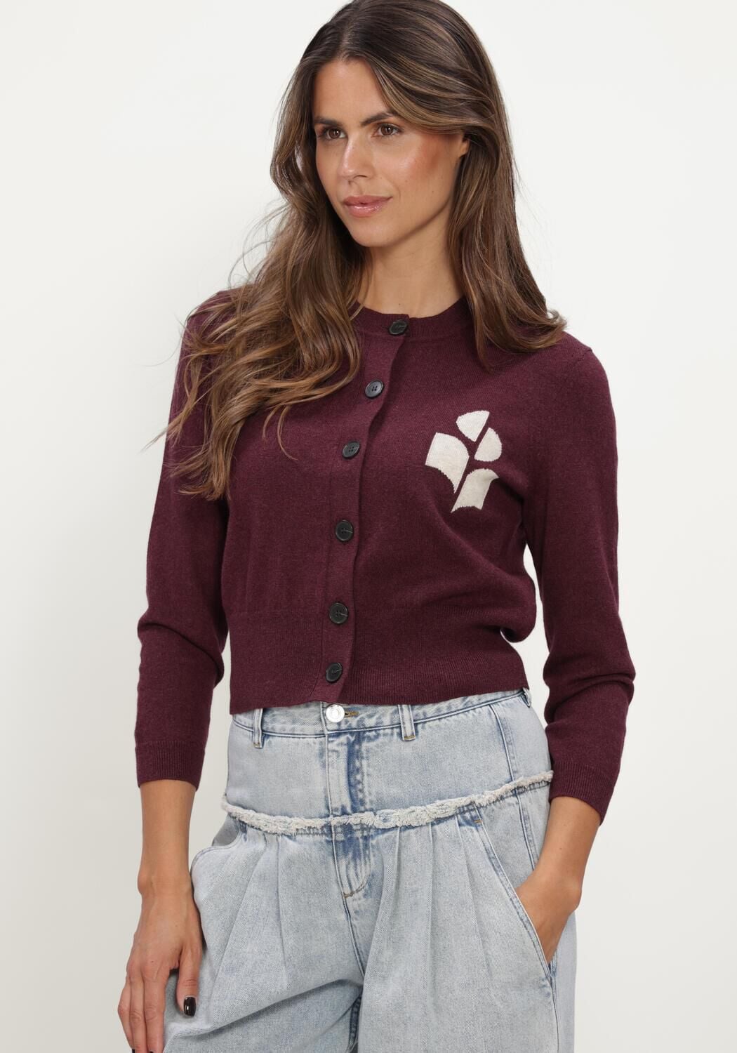 Bordeaux ISABEL MARANT Vest NEWTON CARDIGAN - large