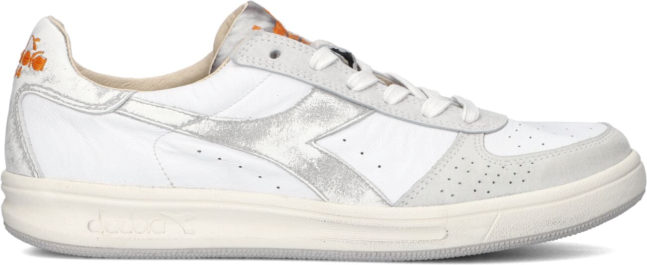 Diadora Heritage Lage Sneakers Heren B.elite Foro Used Italia, Maat: 40, Materiaal: Leer, Kleur: Gebroken wit
