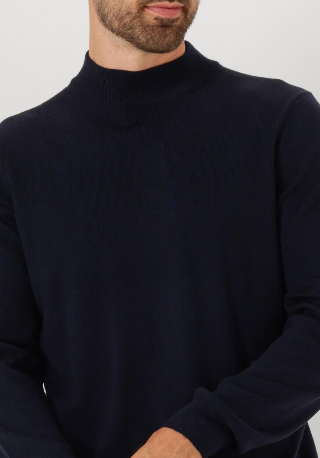 Donkerblauwe GRAN SASSO Trui MOCK L SLV - large