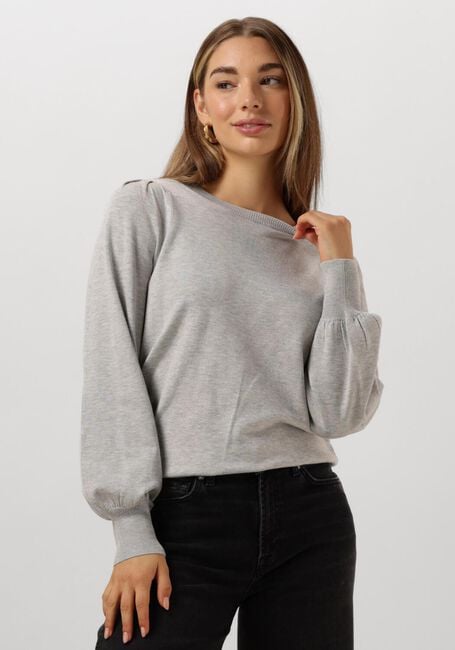 Grijze SUMMUM Trui ROUND NECK SWEATER SOFT VISCOSE POLYAMIDE KNIT - large
