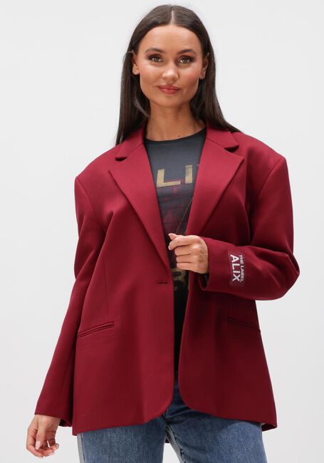 Bordeaux ALIX THE LABEL Blazer LADIES WOVEN OVERSIZED BLAZER - large