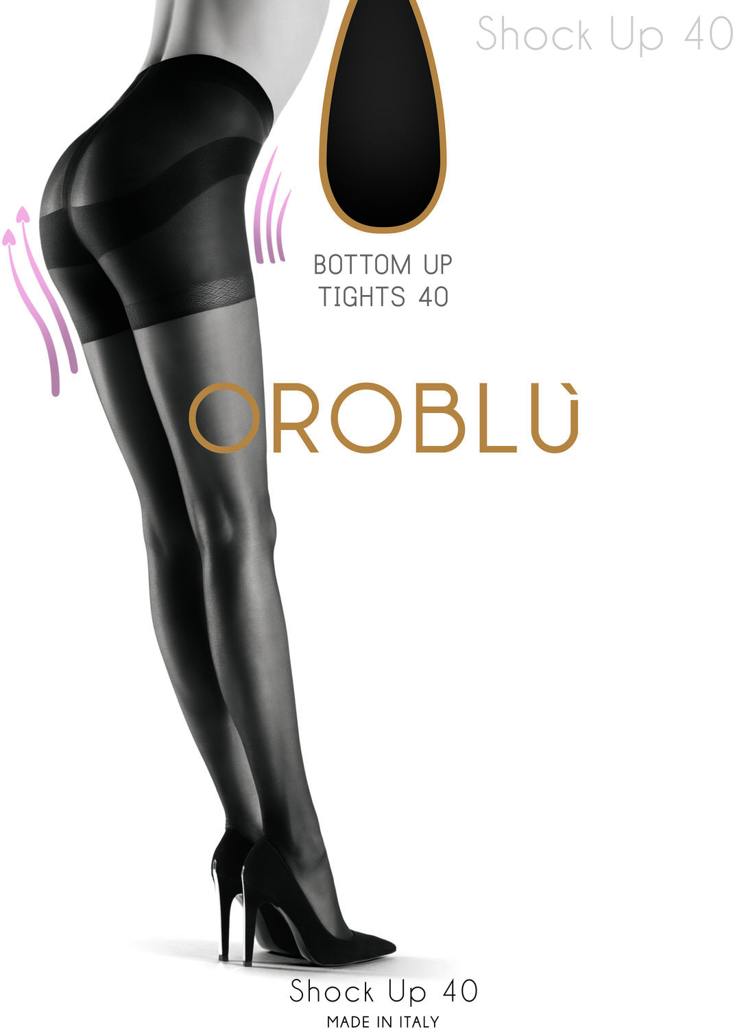 Zwarte OROBLU Panty's SHOCK UP 40 - medium