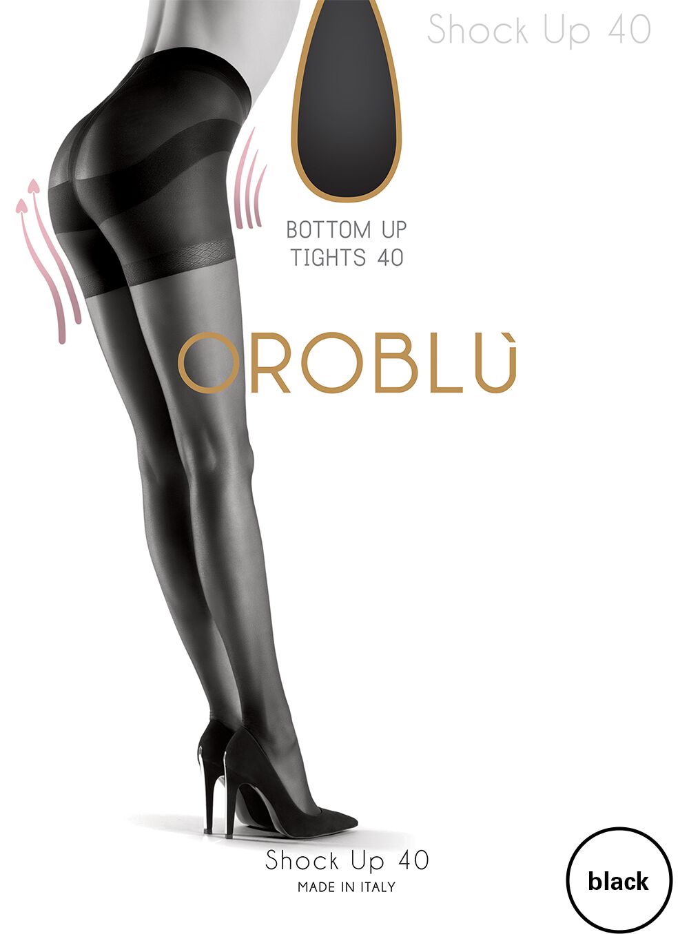 Oroblu Panty Dames Shock Up 40, Maat: M, Materiaal: Textiel, Kleur: Zwart afbeelding
