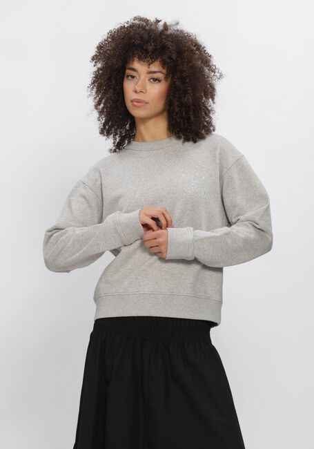 Lichtgrijze CLOSED Sweater EMBROIDERED SWEATSHIRT - large