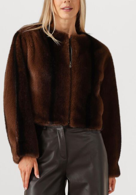 Bruine STUDIO AR Faux fur jas CELESTE - large