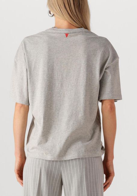 Lichtgrijze ALIX THE LABEL T-shirt LADIES KNITTED THE LABEL T-SHIRT - large
