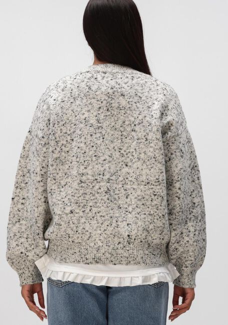 Witte ANINE BING Truien/vesten SYDNEY CREW SWEATER BING MARLED WHITE - large