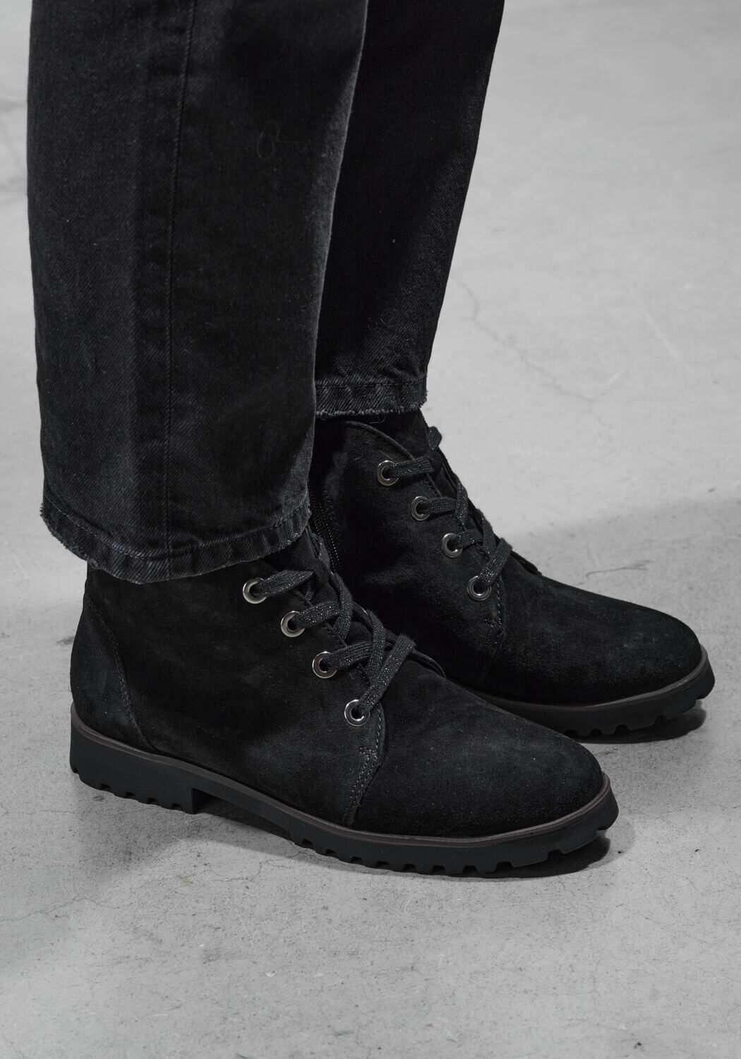 Zwarte WALDLAUFER Veterboots H ELISA - medium