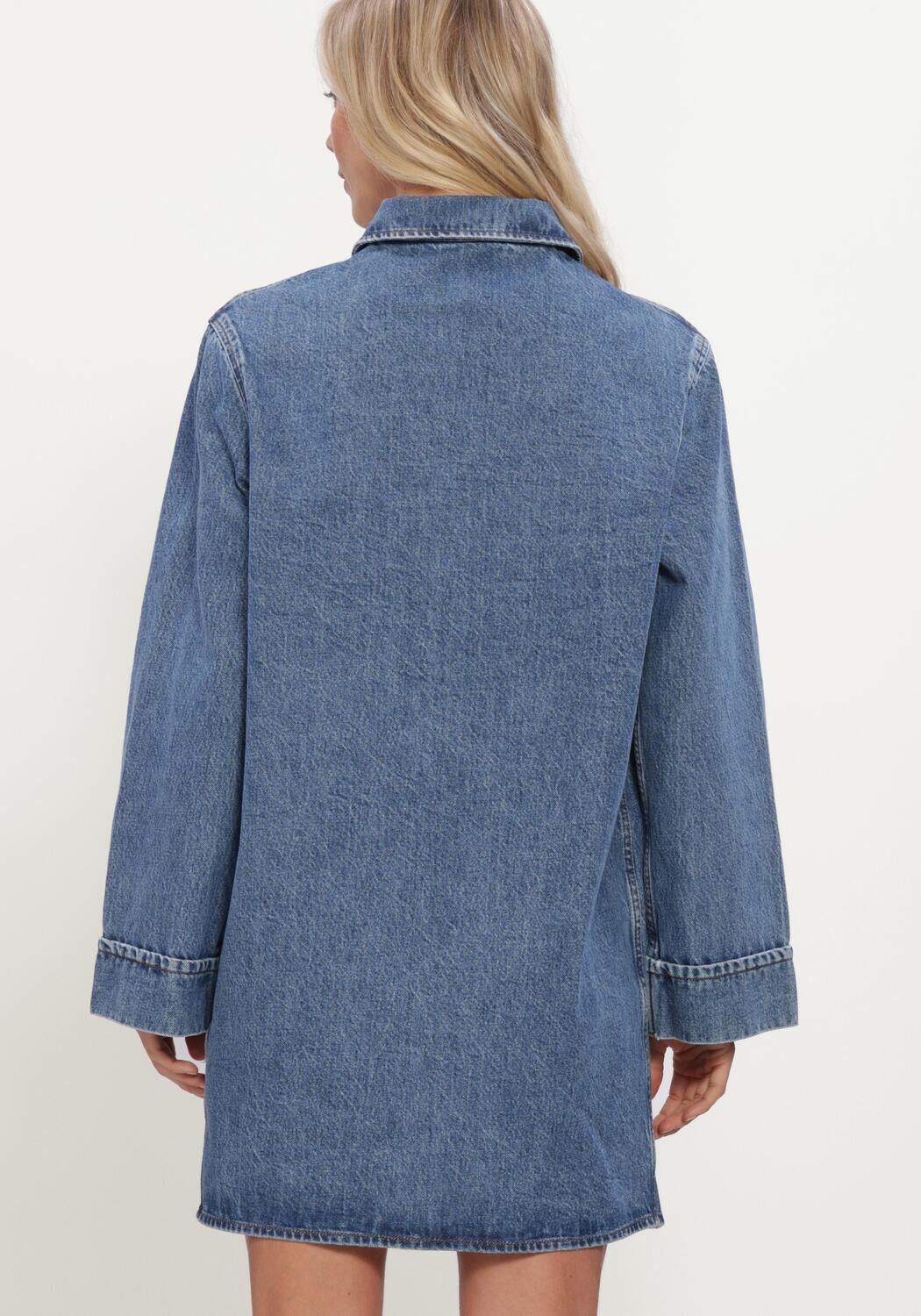 Blauwe ANINE BING Jurken MARY DRESS LONG SLEEVE - large