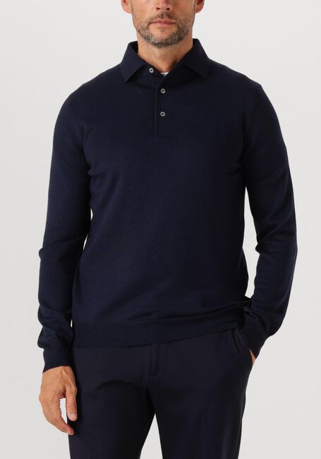 Donkerblauwe GRAN SASSO Polo POLO L SLV - large