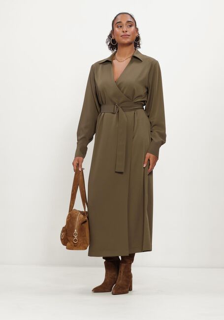 Groene LINA LOCCHI Midi jurk LL-BELINDA - large