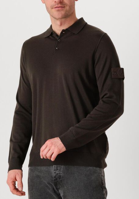 Bruine STONE ISLAND Trui LS POLO - large