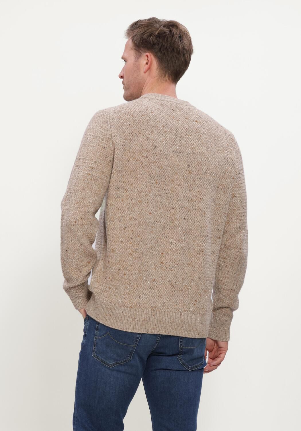 Beige FILIPPO DE LAURENTIIS Trui G. COLLO ML - large
