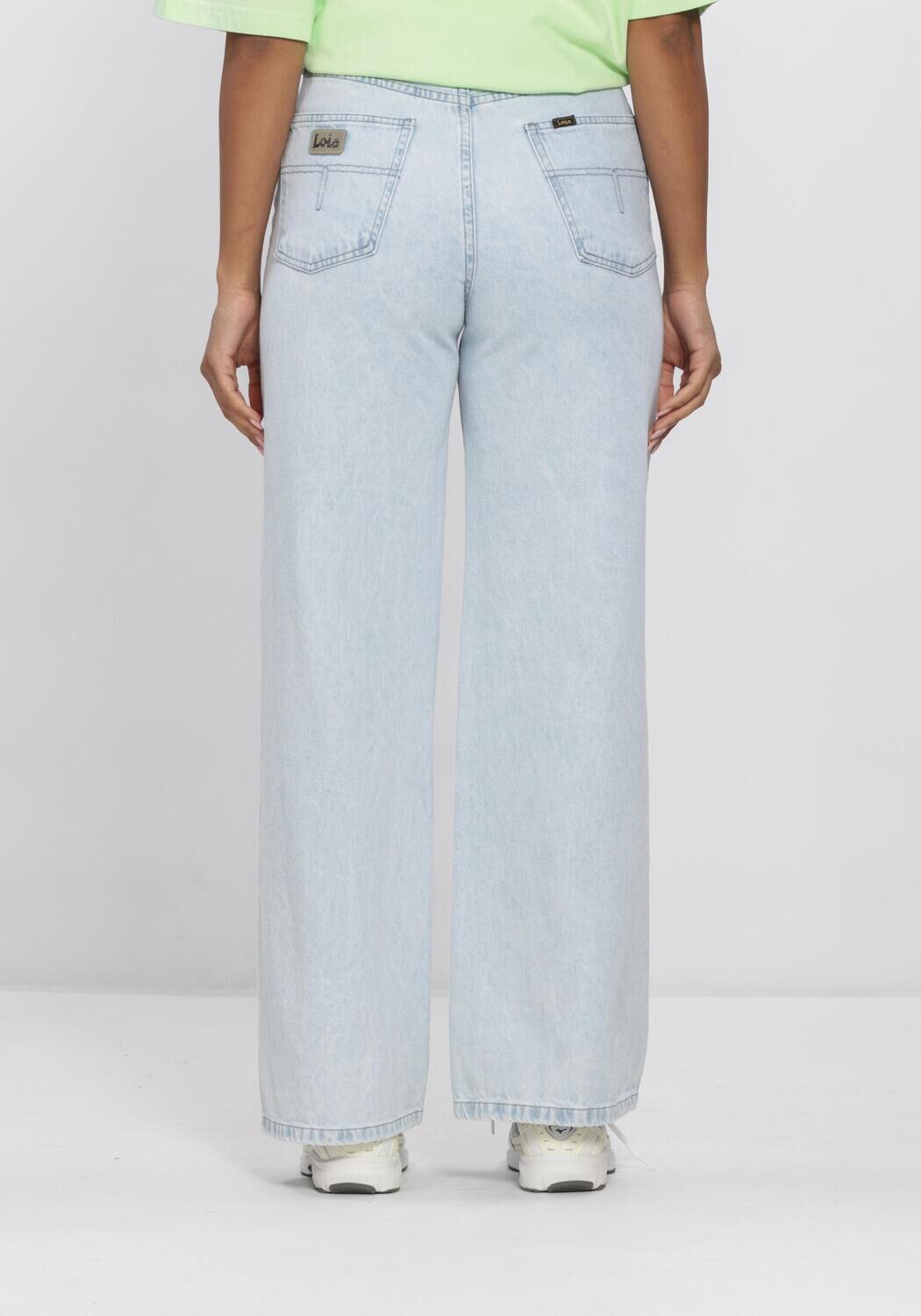 Lichtblauwe LOIS JEANS Wijde broek SKATER LOOSE Z - large