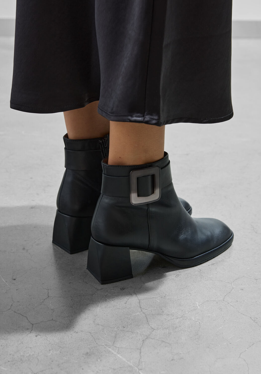 Zwarte SOFTWAVES Enkellaarsjes 89002 LED - large