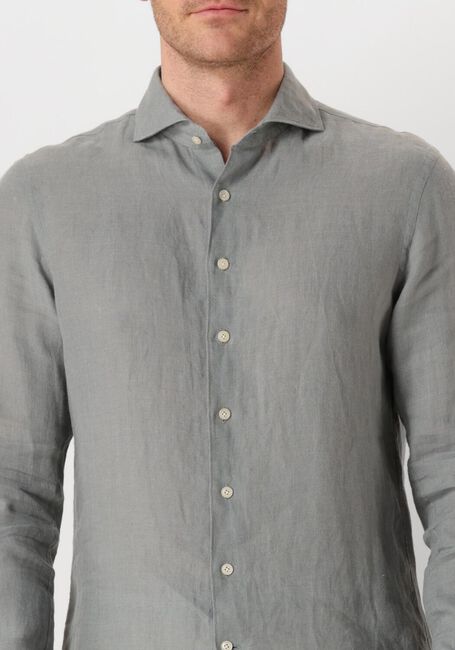 Groene PROFUOMO Klassiek overhemd SHIRT X-CUTAWAY LINEN - large