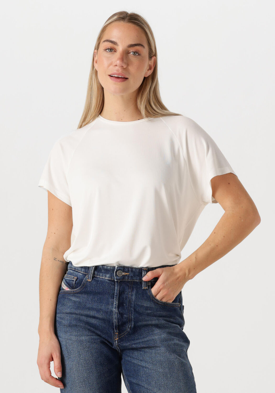 Deblon Sports T-Shirt Dames Feline Top, Maat: L, Kleur: Wit