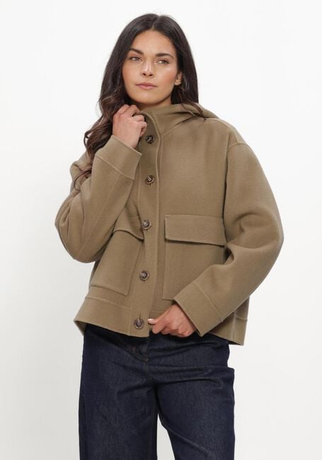 Beige LUISA CERANO Trui DOUBLEFACE-JACKE MIT KAPUZE - large