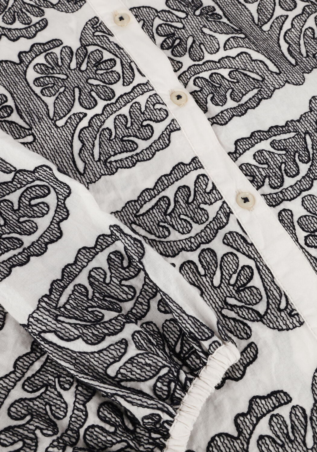 Ecru SUMMUM Blouses LONGSLEEVE BOUSE TILE EMBROIDERY - large