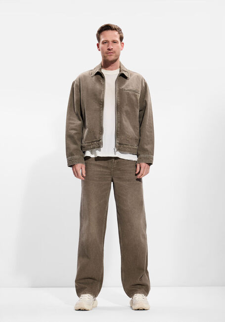 Khaki REPRESENT Overshirts COLLARED DENIM JACKET - large