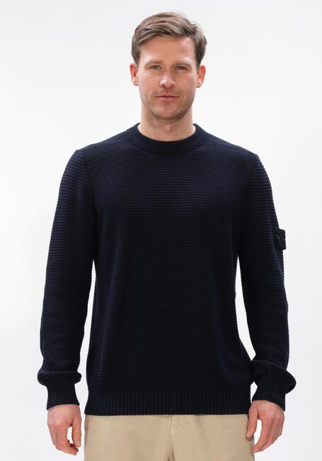 Donkerblauwe STONE ISLAND Trui CREW NECK S00FA - large
