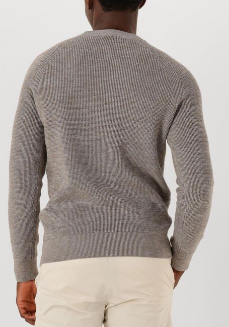 Taupe GENTILUOMO Trui ROUND LS RAGLAN - large