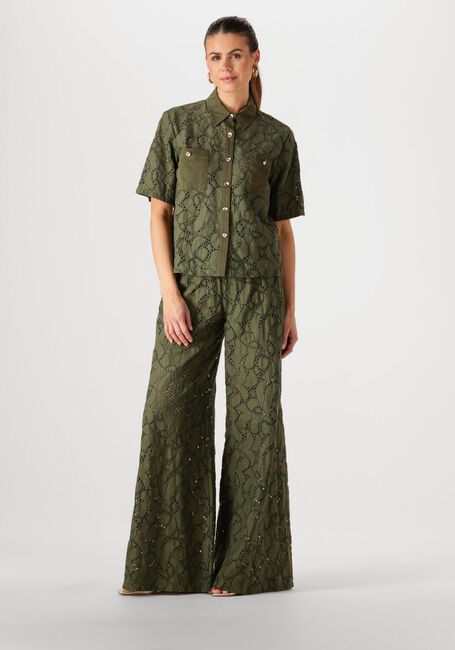 Groene CAROLINE BISS Wijde broek 1550 - large