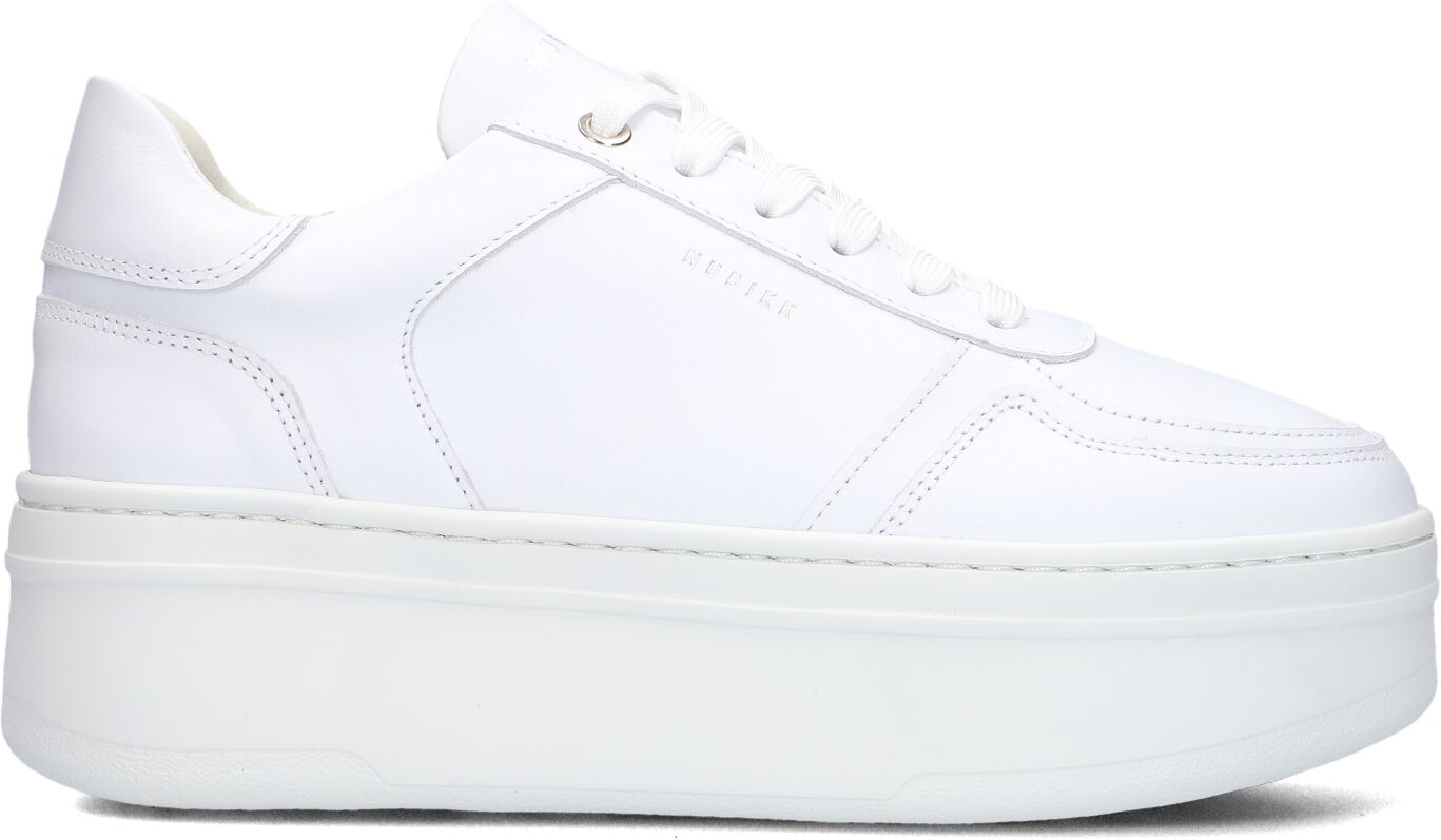 Nubikk Lage Sneakers Dames Bayou Platform, Maat: 41, Materiaal: Leer, Kleur: Wit