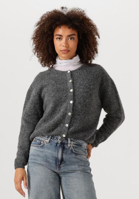 Donkergrijze AMERICAN VINTAGE Vest VITOW CARDIGAN - large