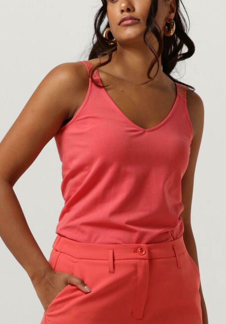 Roze SUMMUM Top SINGLET REVERSIBLE COTTON ELASTANE BASICS - large