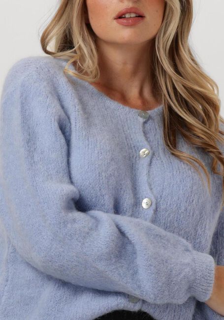 Blauwe AMERICAN DREAMS Vest SUSAN ALPACA CARDIGAN - large