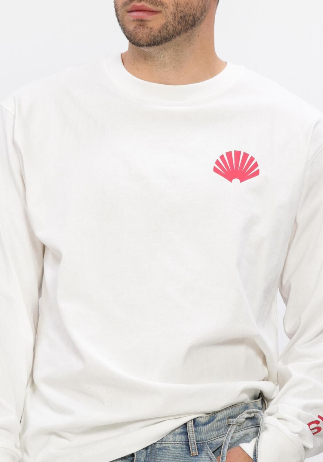 Witte NEW AMSTERDAM SURF ASSOCIATION T-shirt LOGO LONGSLEEVED WASHED - large