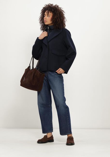 Donkerblauwe WOOLRICH Mantel MELTON WOOL 2IN1 PEACOAT - large