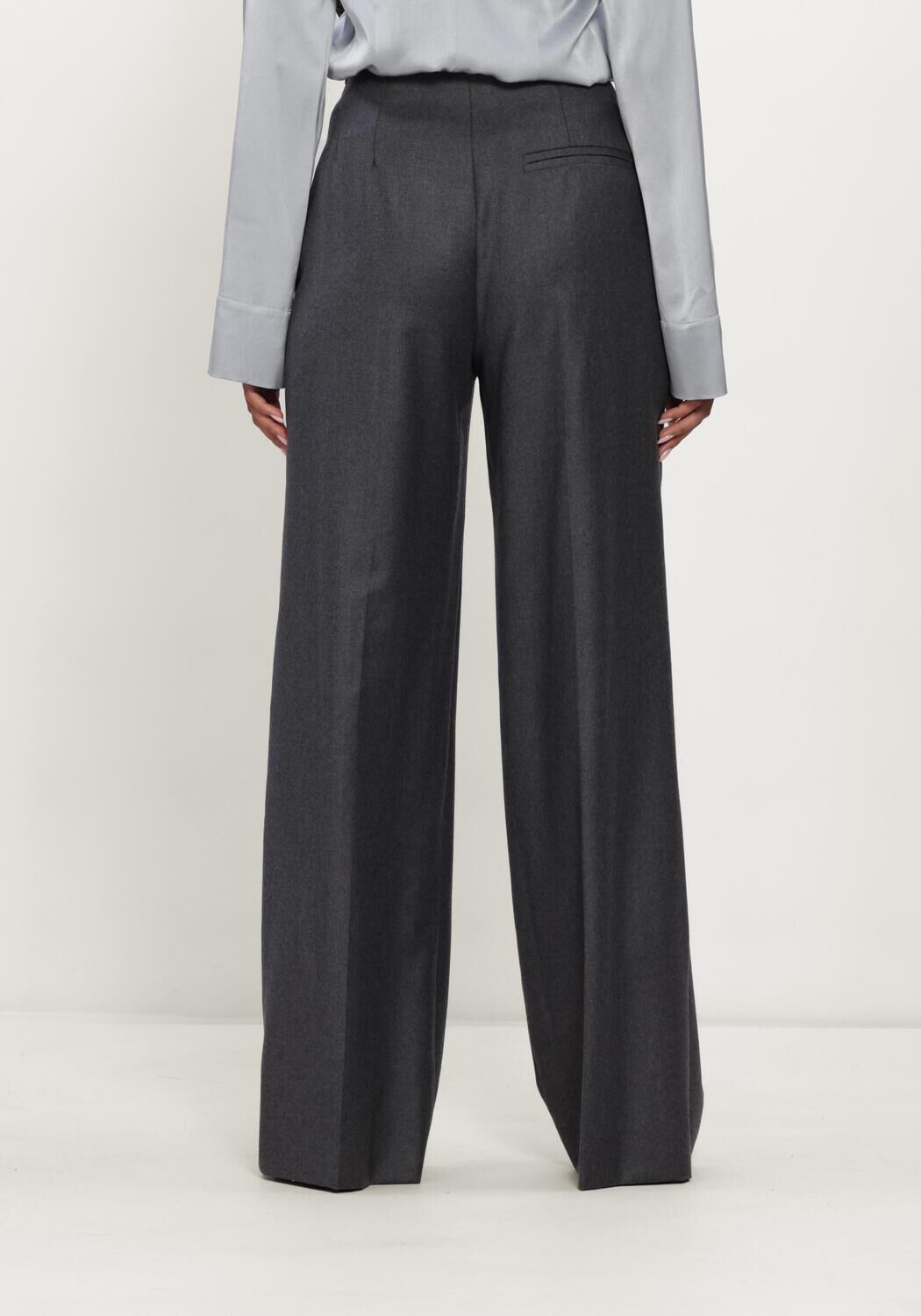 Grijze NATAN Wijde broek PANTALON AVEC CEINTURE - large
