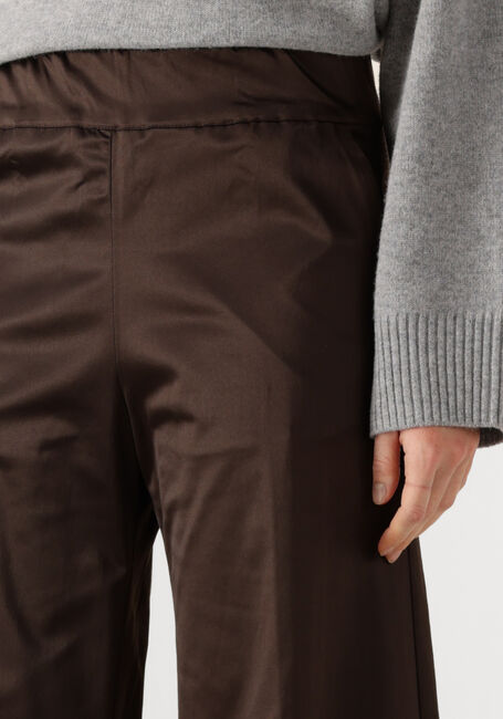 Bruine SEA ME HAPPY Wijde broek SUPER WOODY SHINY COTTON - large