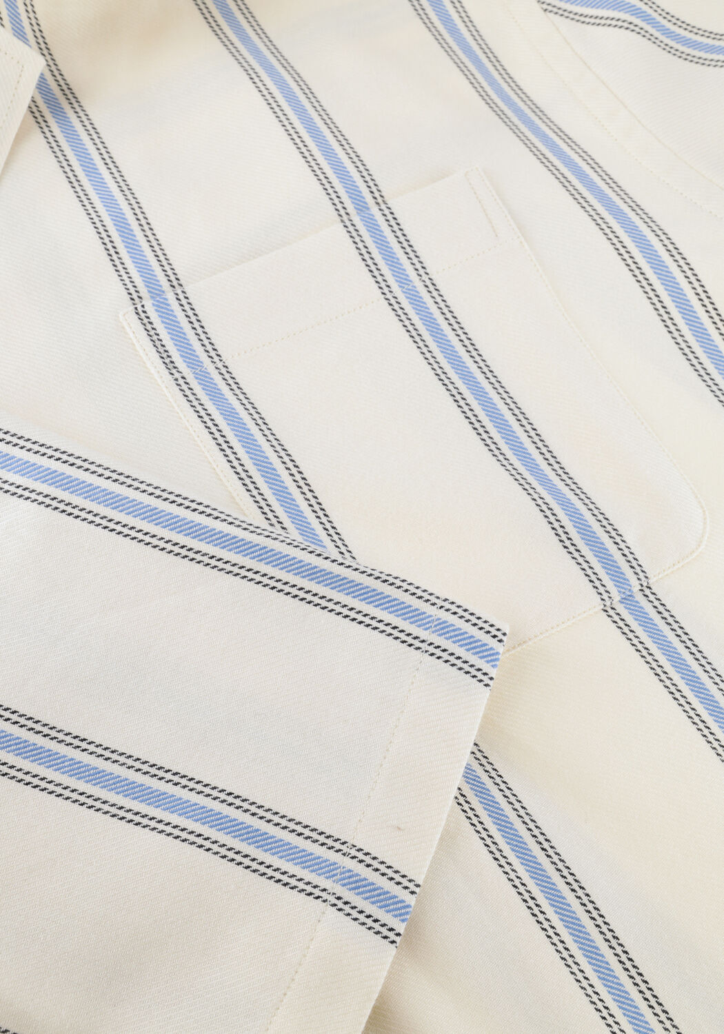 Creme LES DEUX Casual overhemd LAWSON STRIPE SS SHIRT - large