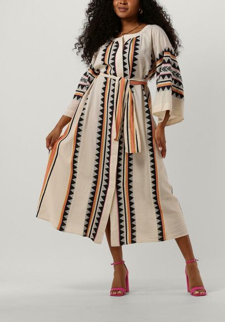 Gebroken wit DEVOTION Midi jurk PORTO PEFKO Assem