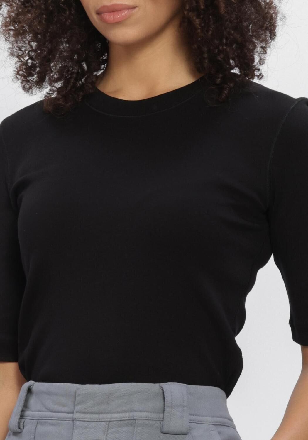 Zwarte CLOSED Top CREWNECK SHORTSLEEVE - large