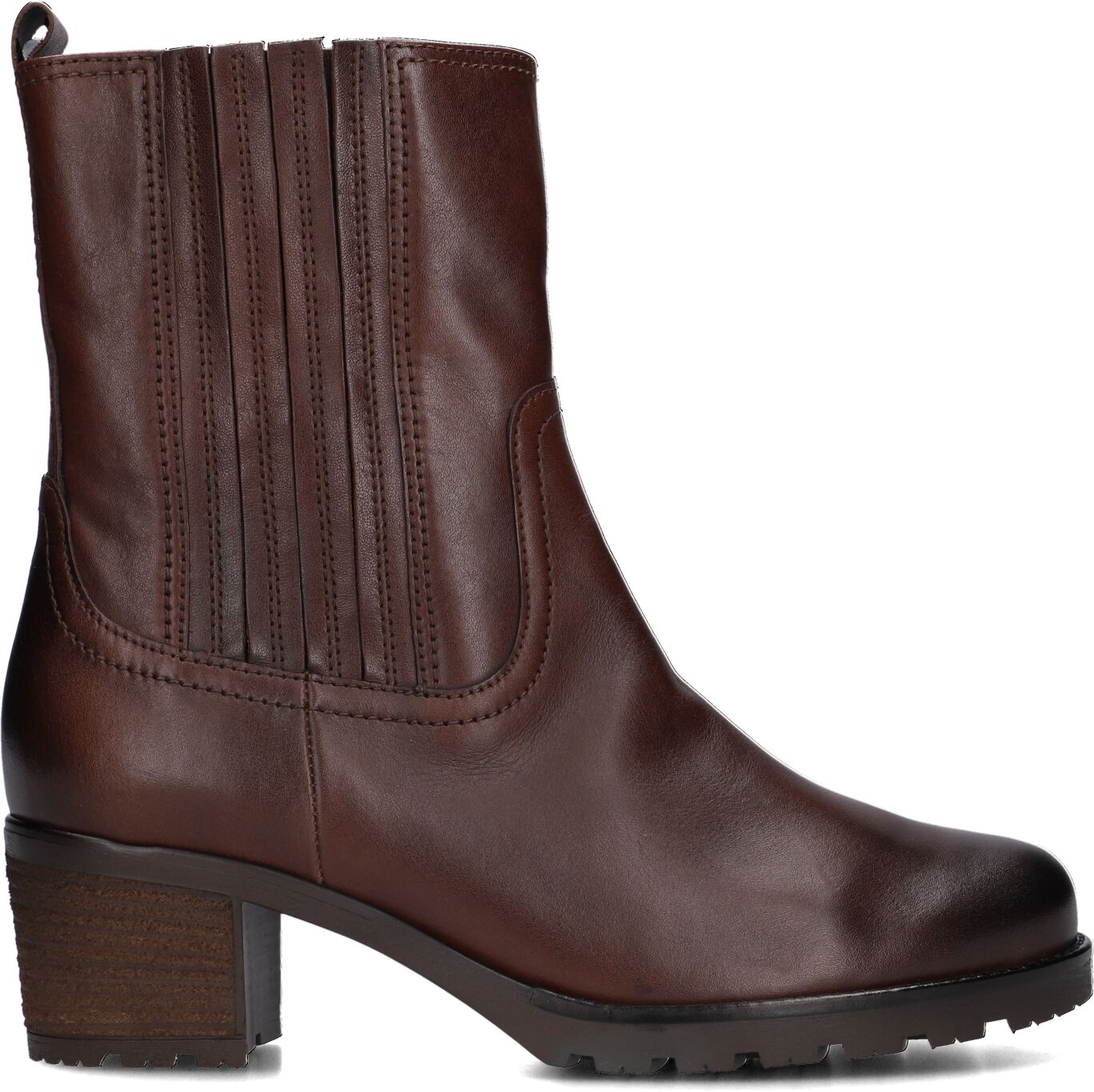 Gabor Enkelboots Dames 801.4, Maat: 40, Materiaal: Leer, Kleur: Cognac