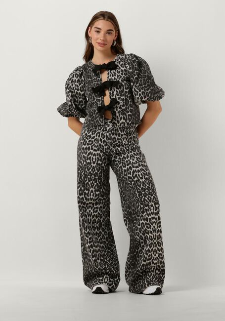 Grijze CO'COUTURE Top LEOCC BOW BLOUSE - large