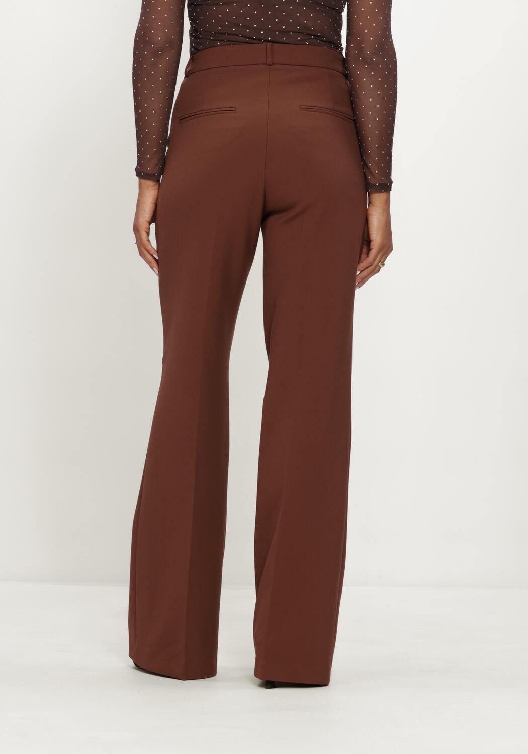 Bruine CAMBIO Pantalon FAMOUS WOOL SUBSTITUTE DOUBLE - large