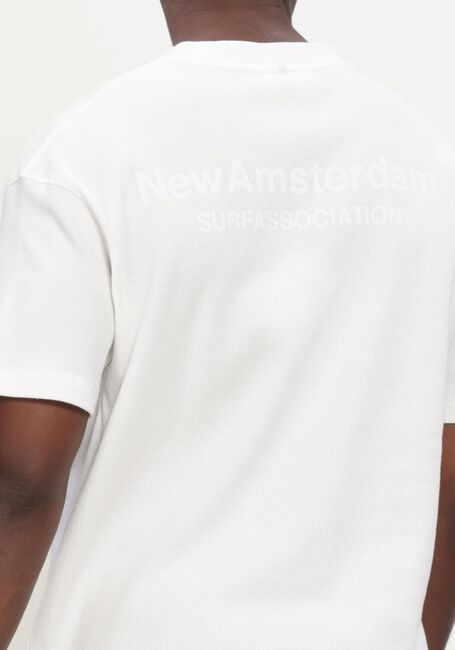 Witte NEW AMSTERDAM SURF ASSOCIATION T-shirt LOGO TEE WAFFLE - large